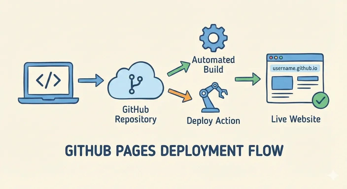 GitHub Pages deployment illustration