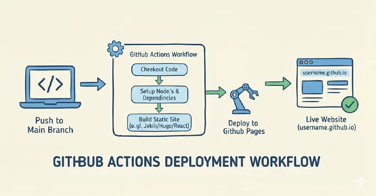Diagram of the GitHub Actions workflow