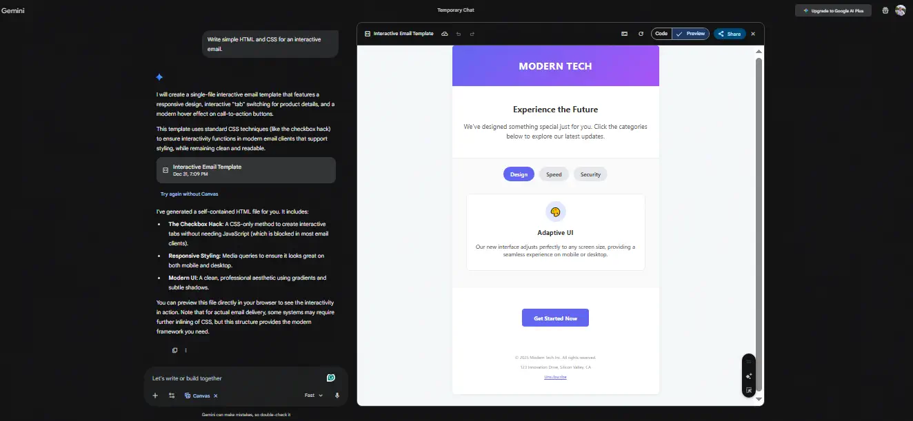 Split screen of manual typing and AI prompt interface