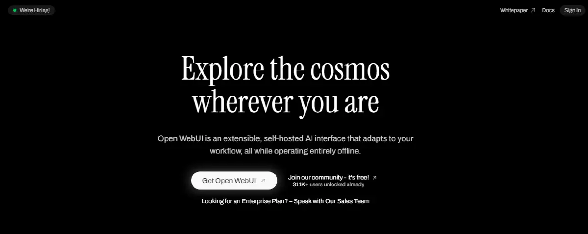 Screenshot showing Ollama web UI